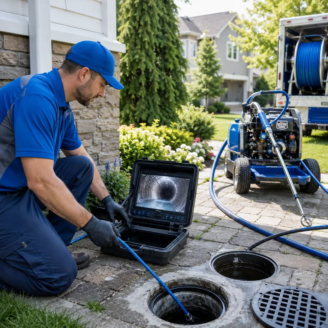 Outdoor drain cleaning professionals serving Rosamond, IL