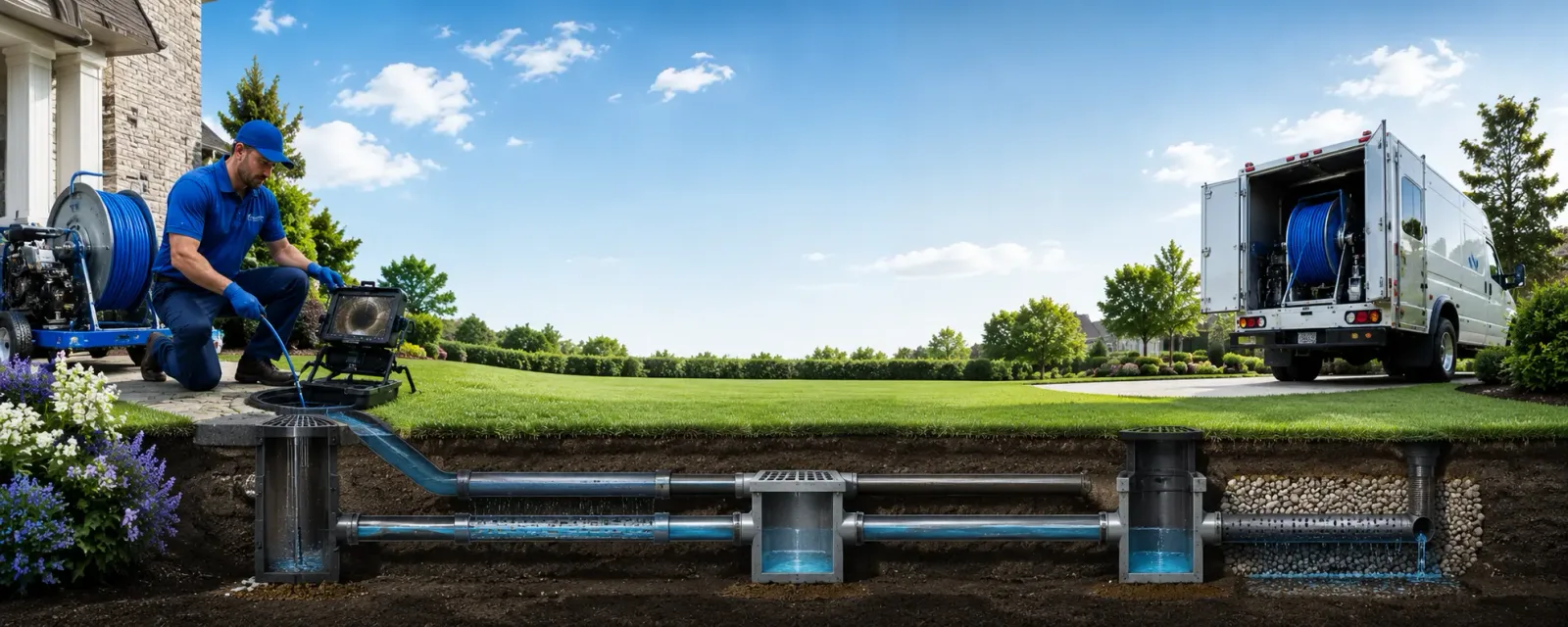 Outdoor drain cleaning information for Rosamond, IL